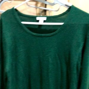 J Jill Green Long Sleeved Tee